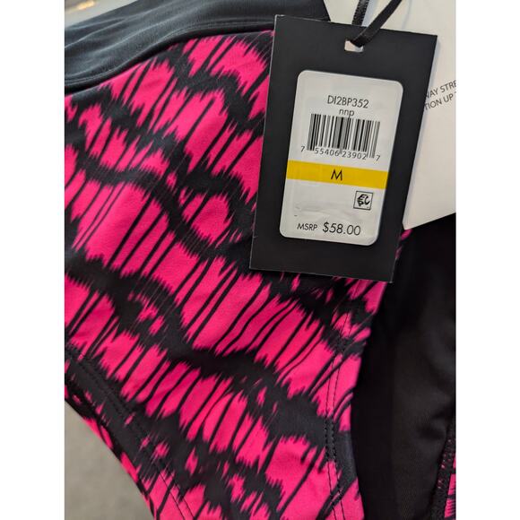 DKNY Swim Bikini Bottoms Pink and Black Size Medium - Picture 7 of 9